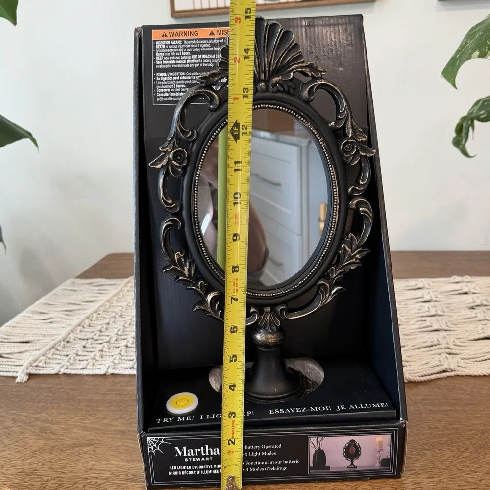 Martha Stewart Halloween LED Lighted Mirror They Are Right Behind You Creepy NEW